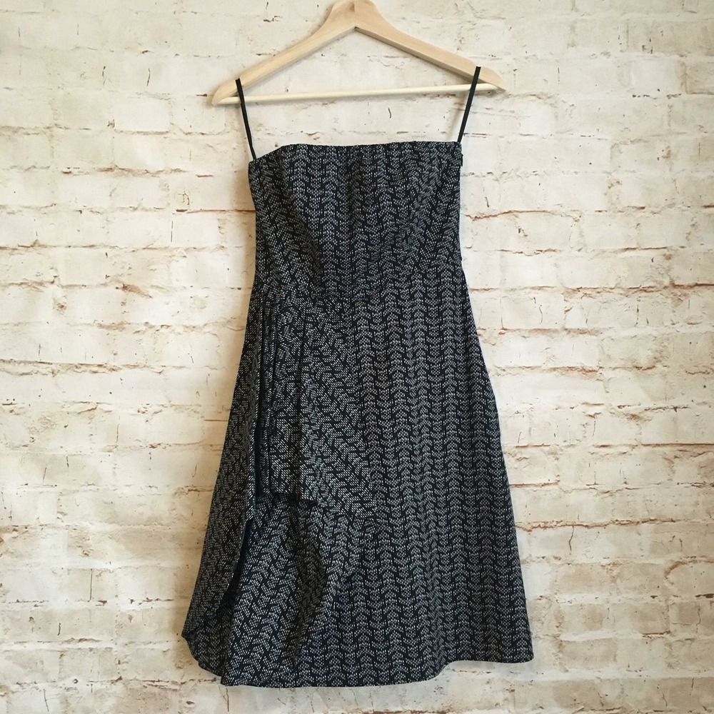 The Limited Women's Size 0 Black White Strapless Formal Cocktail Dress‎